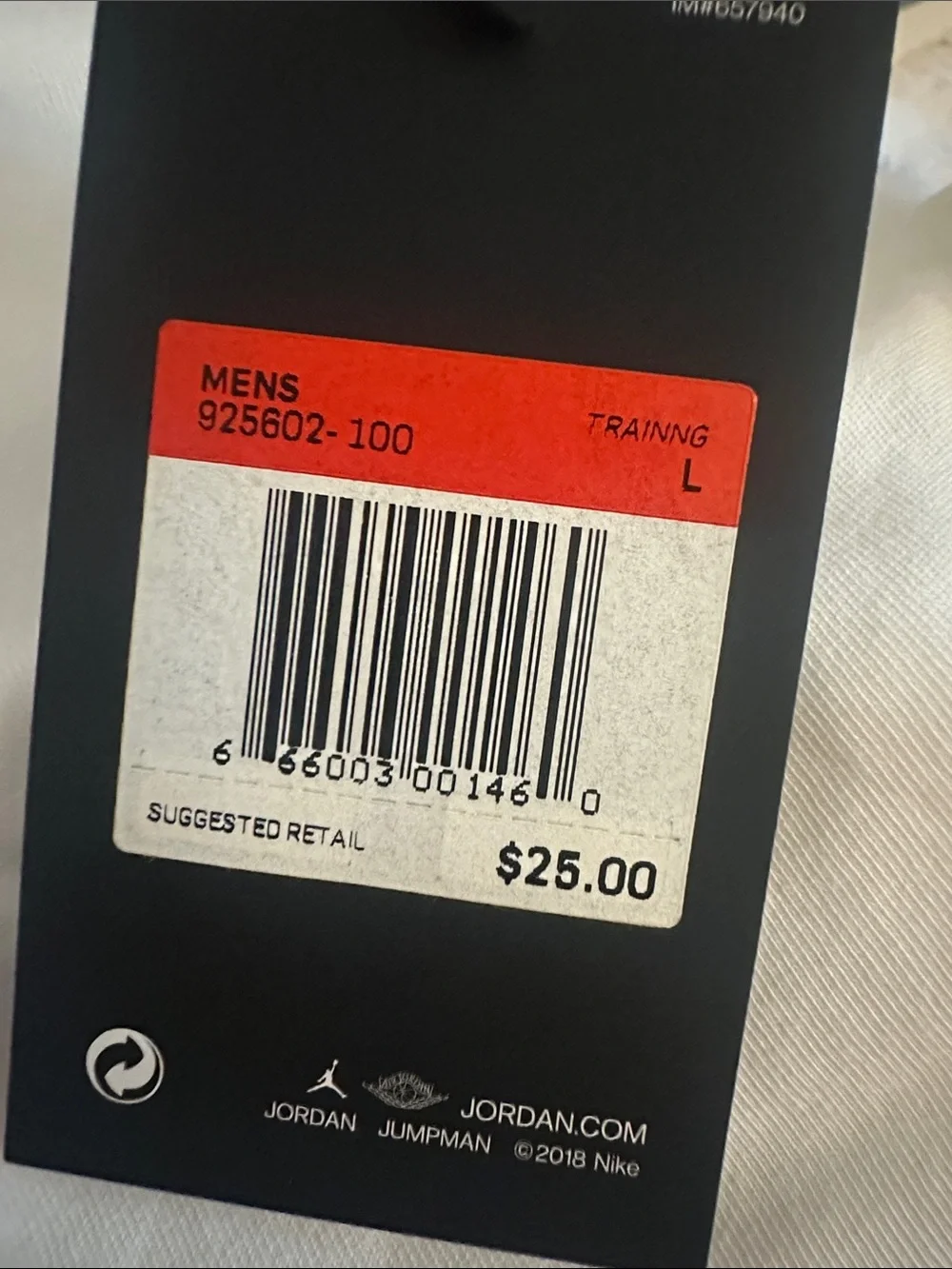 Jordan Men's White Tee with Black Jumpman Logo